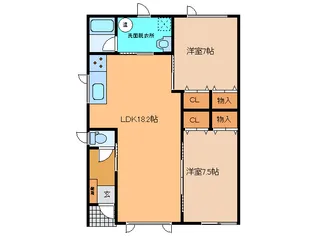 北海道帯広市西九条南40【一戸建】の間取り