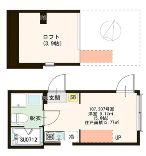 ハーモニーテラス井草【2階】の間取り