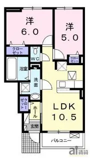 東京都西東京市南町1【アパート】の間取り