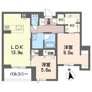 エーゲリア【2階】の間取り