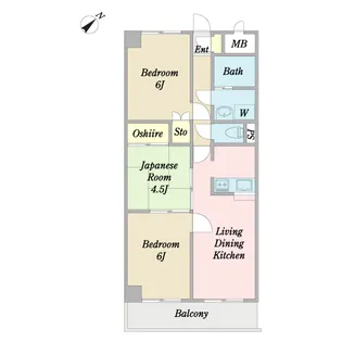 ジンパークハイムIII【2階】の間取り