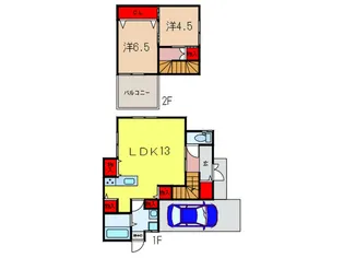東京都北区中十条3【一戸建】の間取り