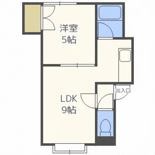 北海道札幌市西区八軒十条西2【アパート】の間取り