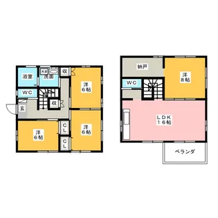 愛知県小牧市大字東田中【一戸建】の間取り