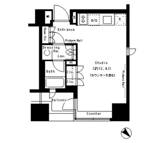東京都港区赤坂2【マンション】の間取り