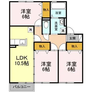 ヒルサイド華【2階】の間取り