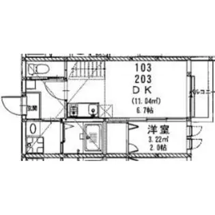 福岡県福岡市博多区上牟田1【アパート】の間取り