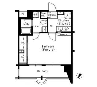 ホワイトフロント【3階】の間取り