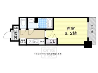 アドバンス大阪セレーノ【9階】の間取り