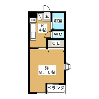 スリーコーポA【2階】の間取り