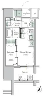 ONE ROOF RESIDENCE TAMACHI【11階】の間取り