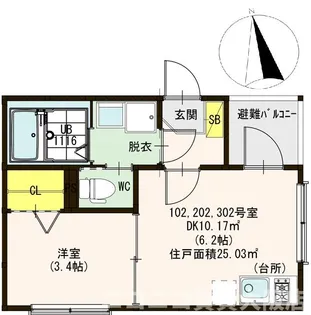Fluer blanc【1階】の間取り
