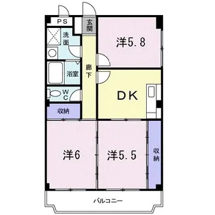 メゾンドユーメイク【1階】の間取り