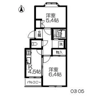 ロイヤルヒルズ南仙台【1階】の間取り