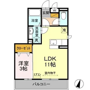 Glory Hills(グローリーヒルズ)【3階】の間取り