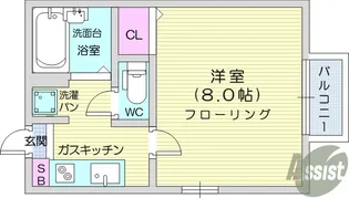 Nコートオキノ【1階】の間取り