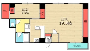 靭壱番館【9階】の間取り