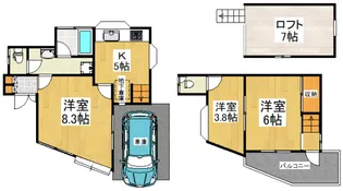 シアフル上清戸【1階】の間取り