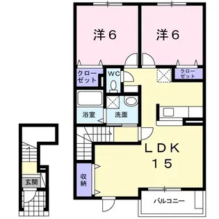 メルツ ガルテン【2階】の間取り