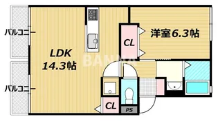 サンライフ湊【2階】の間取り