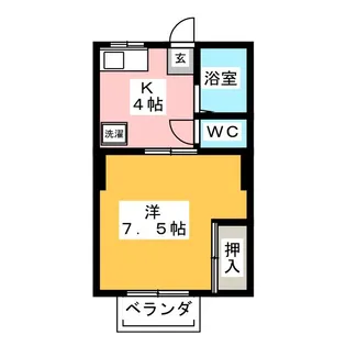 パークハウスコーワA棟【2階】の間取り