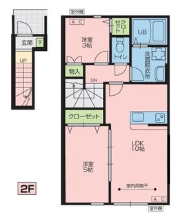 Lou lou(ルル) B【2階】の間取り