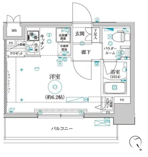 クレイシア品川戸越【5階】の間取り