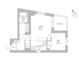 J.リヴェール武蔵小山West【4階】の間取り