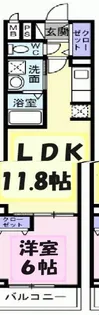 グランデ蒲生茜町【2階】の間取り