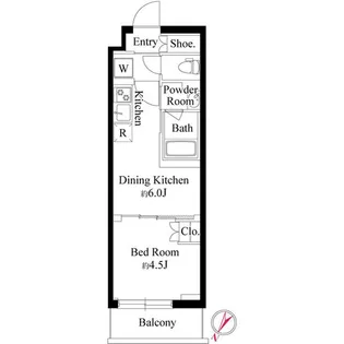 ハーモニーレジデンス新宿余丁町ザ・ガーデン【1階】の間取り