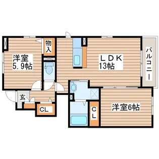 ファースト・セフィオ【1階】の間取り