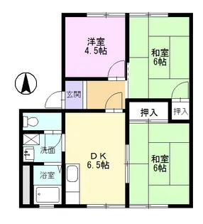 サニータウンエナB棟【1階】の間取り