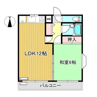 コーポ・ワイエム【2階】の間取り