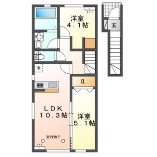 EQUUS(エクウス)B【2階】の間取り