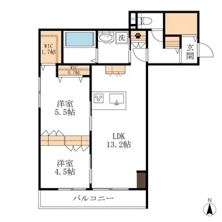 GENZ渡瀬 南館【2階】の間取り