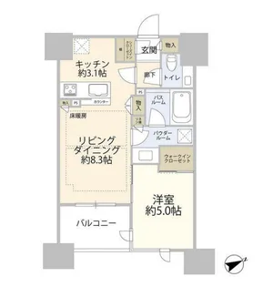 シティハウス四谷津の守坂(0005705)【12階】の間取り