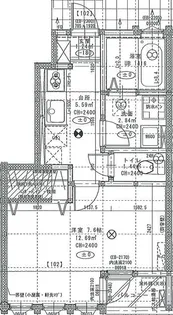 ジュネス米ヶ袋II【1階】の間取り