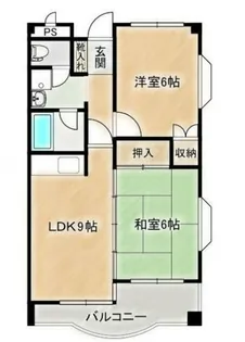 サンハイツ野間【3階】の間取り
