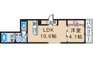 Halu豊中【2階】の間取り