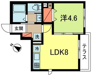 エルマーナN荻窪【1階】の間取り