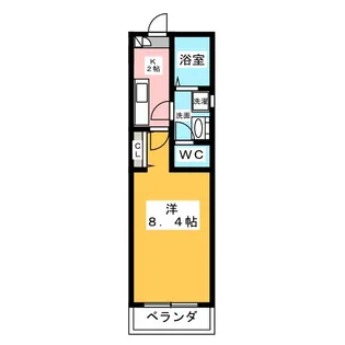 クレフラスト大曽根北B棟【2階】の間取り