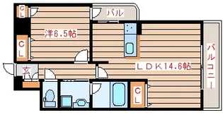 プライムアーバン仙台五橋【3階】の間取り