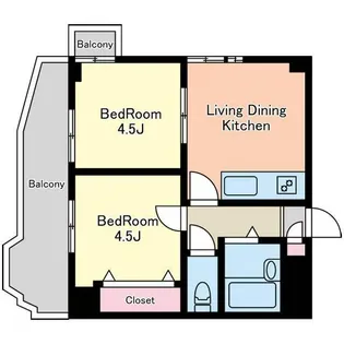 テラスセザール大森【2階】の間取り