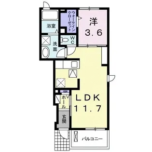 サニープレイス II【1階】の間取り