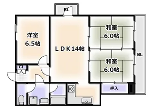 リッチライフダイコク【7階】の間取り