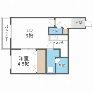 patio東区役所前【4階】の間取り