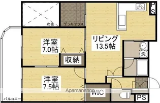 ラ・クール庭瀬【2階】の間取り