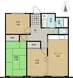 カーサ・フェリーチェ【2階】の間取り