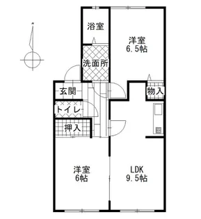 エトワール中井A棟【1階】の間取り