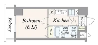 パレステュディオ飯田橋【4階】の間取り